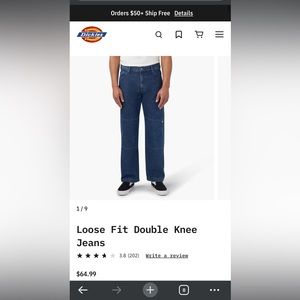 Brand new in bag Dickies double pad jeans.
